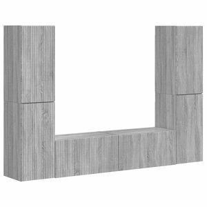 vidaXL Telerikapi komplekt 6 pcs Hall Sonoma Tehispuit