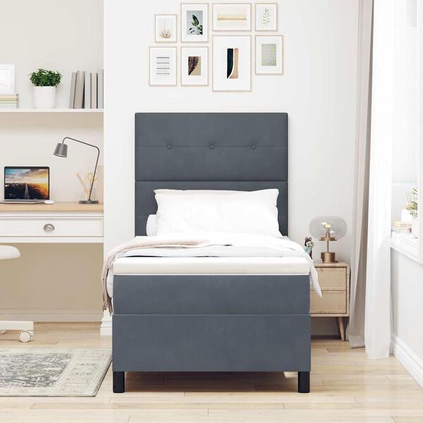 vidaXL Karbi vedrumadrats madratsiga peaga Tumehall 90 x 190 cm kangas