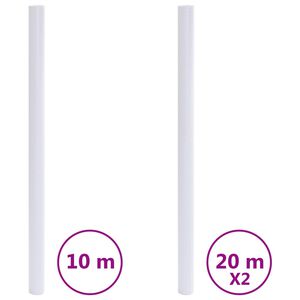 vidaXL aknakiled, j&auml;&auml;tunud, l&auml;bipaistev hall, PVC