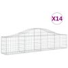 vidaXL kaarekujulised gabioonkorvid 14 tk, 200x30x40/60 cm, raud
