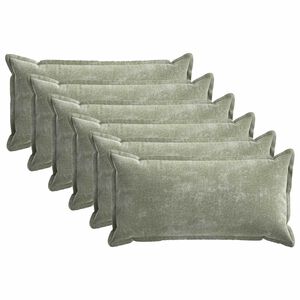 vidaXL Diivanipadi 6 pcs HOUTEN Roheline 40 x 80 cm &Scaron;en&uuml;&uuml;lfabric