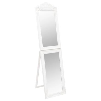 vidaXL eraldiseisev peegel, valge, 40 x 160 cm