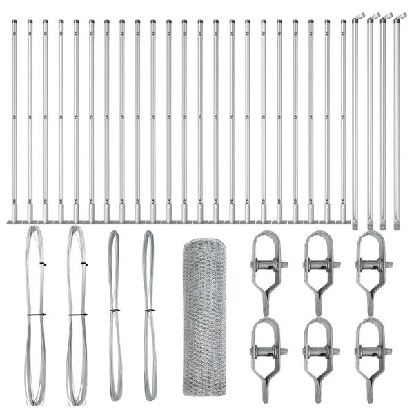 vidaXL Aiapost H&otilde;bedane 50 x 0,6 m (13 mm v&otilde;rk) Teras