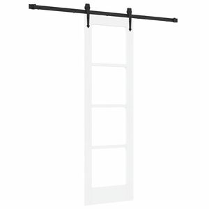 vidaXL Libisev uks Valge 61 x 198,5 cm Soe m&auml;nnipuit ja klaas