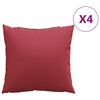 vidaXL diivanipadjad 4 tk, veinipunased, 60 x 60 cm, kangas