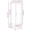 vidaXL Highboard Pink 36x39x123 cm K&uuml;lmvaltsitud teras