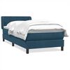 vidaXL Box Vedruvoodi Madratsiga Tumesinine 100x220 cm samet