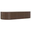 vidaXL aia taimekast, pruun, 212x140x68 cm, galvaniseeritud teras