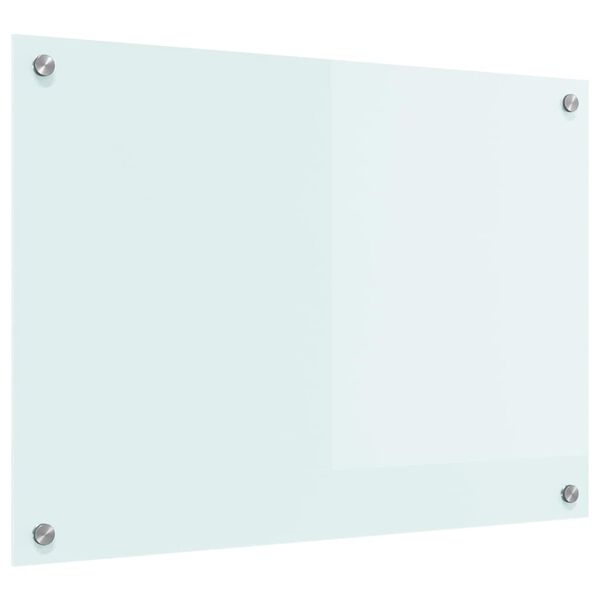 vidaXL Kögi Splashback Valge 70 x 50 cm karastatud klaas