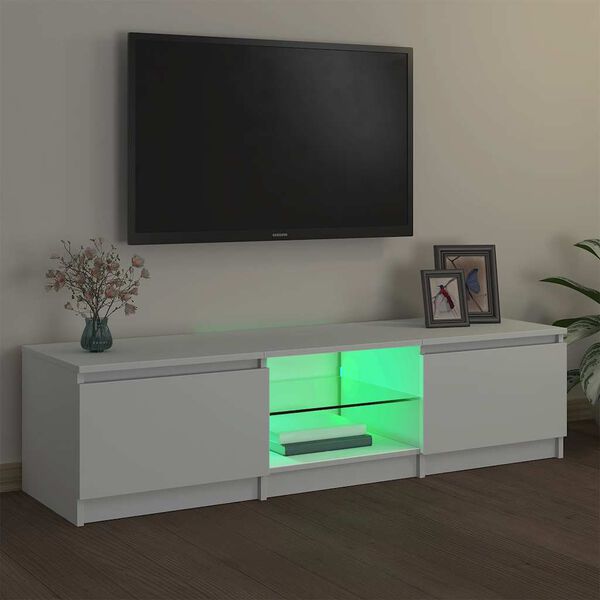 vidaXL telerialus LED-tuledega, valge, 140 x 40 x 36 cm