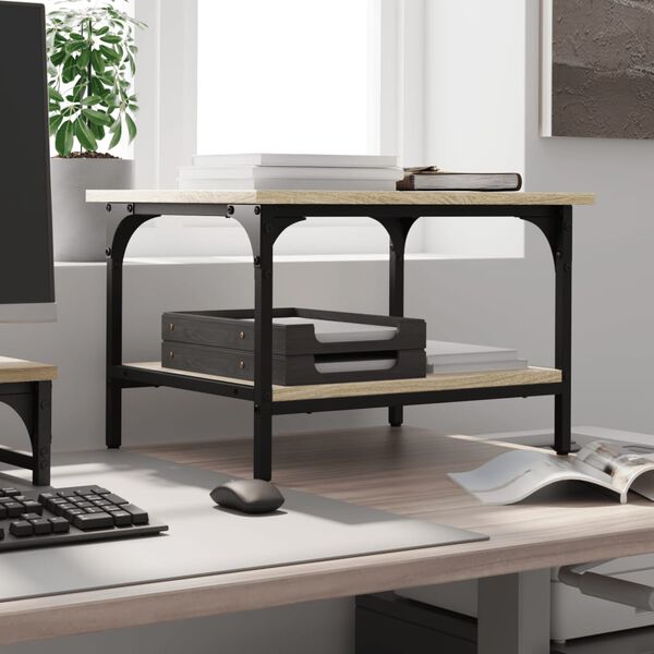 vidaXL printerialus, 2 tasandit, Sonoma tamm, 50x40x38 cm, tehispuit