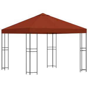 vidaXL Paviljon 3 x 3 m Terrakota Pol&uuml;ester ja teras 190 gsm