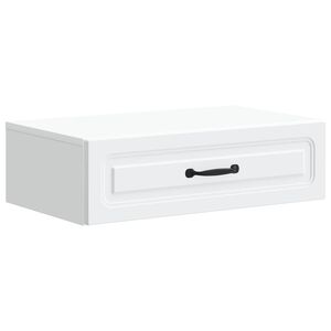 vidaXL Seinale kinnitatav k&uuml;lglaud Valge 59 x 34,5 x 17 cm Tehispuit