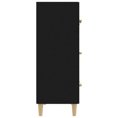 vidaXL puhvetkapp, must, 70 x 34 x 90 cm, tehispuit