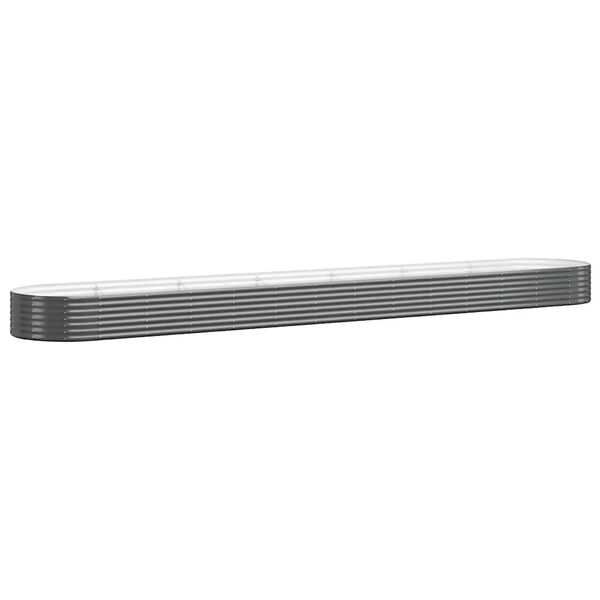 vidaXL aia taimelava, galvaniseeritud teras, 544x100x36 cm, antratsiit