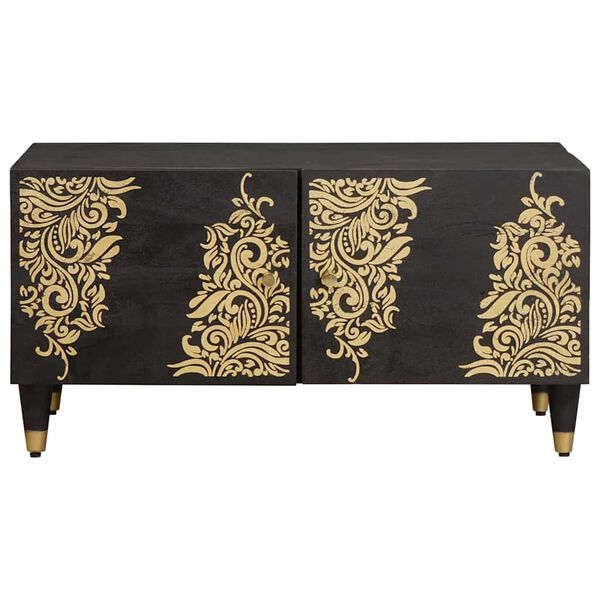 vidaXL Kohvilaud Must 80 x 50 x 40 cm Tugev mango puu