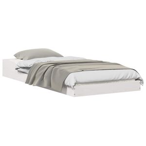 vidaXL Voodi raam Valge 100 x 220 cm Tahke m&auml;nd