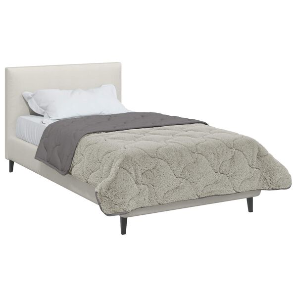 vidaXL Suvised teki Helehall 140 x 220 cm Mikrokiud ja Teddy villa