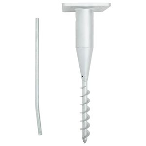 vidaXL maasisene p&auml;ikesevarju alus vardaga, 16 x 16 x 52 cm, teras