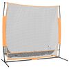 vidaXL golfi harjutusv&otilde;rk, must ja oranž, 215x107x216 cm, pol&uuml;ester