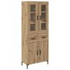 vidaXL K&otilde;rgushein 2 pcs K&auml;sit&ouml;&ouml;puu 69,5 x 34 x 180 cm Tehispuit