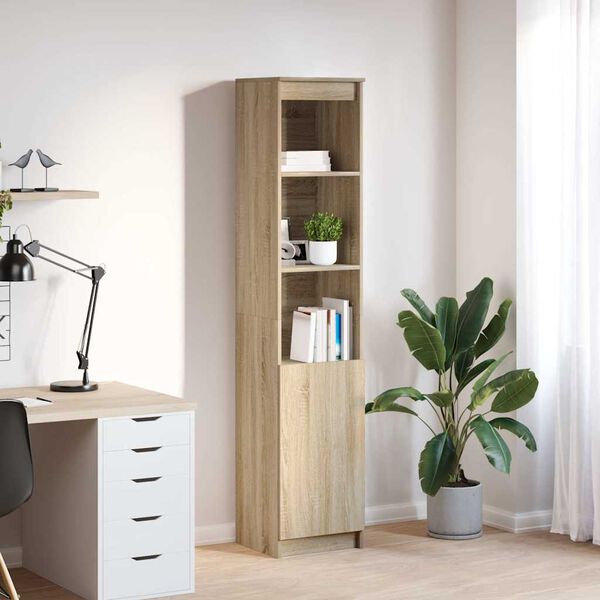 vidaXL Highboard Sonoma tamm 37,5x35x180 cm Engineered Wood
