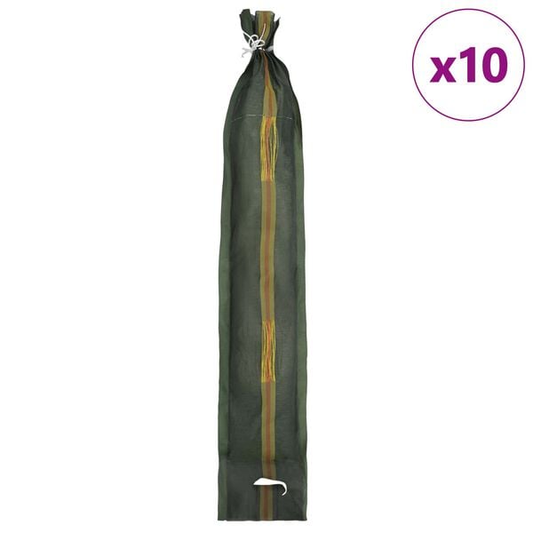 vidaXL liivakotid 10 tk, tumeroheline, 103 x 25 cm, HDPE