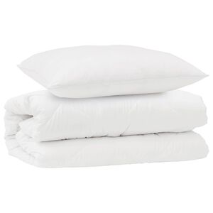 vidaXL Teki komplekt padjaga 2 pcs Valge Mikrofiiber