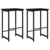 vidaXL Baaritool 2 pcs Must tamm 40 x 32 x 74 cm Tehispuit