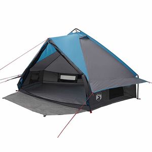 vidaXL Teepee Telk 6-Inimesele Sinine ja Hall 431 x 366 x 185 cm