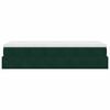 vidaXL Ottomani voodiraam madratsiga, tumeroheline, 90x190cm, samet