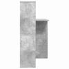 vidaXL Laud riiuliga Betoonhall 131,5 x 50 x 106,5 cm Tehispuit