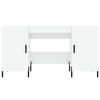 vidaXL kirjutuslaud, kõrgläikega valge, 140 x 50 x 75 cm, tehispuit