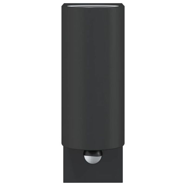 vidaXL anduriga õue seinavalgustid 2 tk, must, survealumiinium