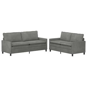 vidaXL Diivanikomplekt 2 pcs Tumehall Samet