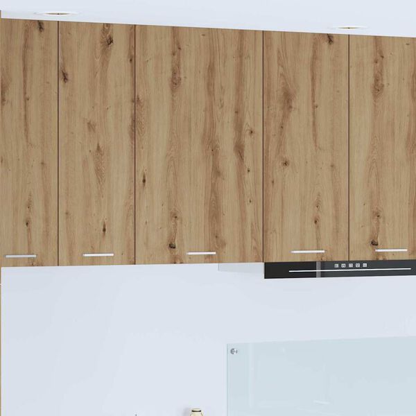 vidaXL Seinakapp Meisterdatud tamm ja valge 50 x 31 x 80 cm Tehispuit