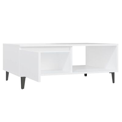 vidaXL kohvilaud, valge, 90x60x35 cm, puitlaastplaat