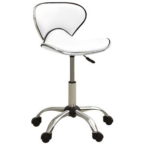 vidaXL kontoritool, valge, kunstnahk