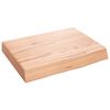 vidaXL vannitoa t&ouml;&ouml;tasapind, helepruun, 40 x 30 x (2&ndash;6) cm, t&auml;ispuit