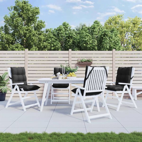 vidaXL madala seljatoega toolipadjad 4 tk, must, oxford kangas