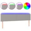 vidaXL LED-voodipeats, helehall, 160x5x78/88 cm, kangas
