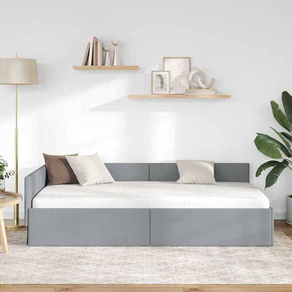 vidaXL Nurgavoodi raam peaga Helehall 80 cm x 200 cm Samet