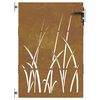 vidaXL aiavärav 85 x 125 cm corten terasest murukujundusega