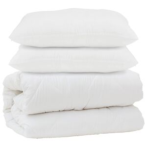 vidaXL Suletekk padjaga 3 pcs Valge Mikrofiiber