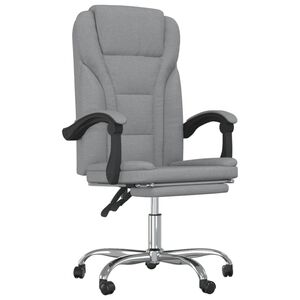 vidaXL reguleeritav kontoritool, helehall, kangas