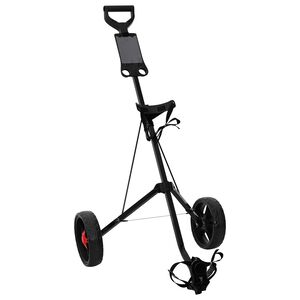 vidaXL Golfik&auml;ru Must 66 x 65 x 112 cm Raud