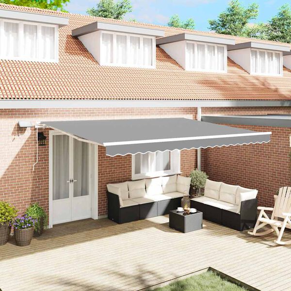 vidaXL Varikatus koos Valge 4,5 × 3 m Metall