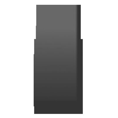 vidaXL kummut, kõrgläikega must, 60 x 26 x 60 cm, puitlaastplaat
