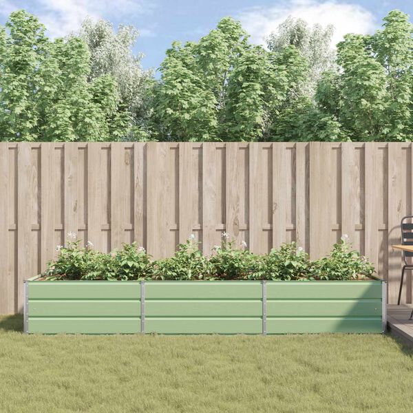 vidaXL Taimekast Pastellroheline 195 x 100 x 45 cm Tsinkteras