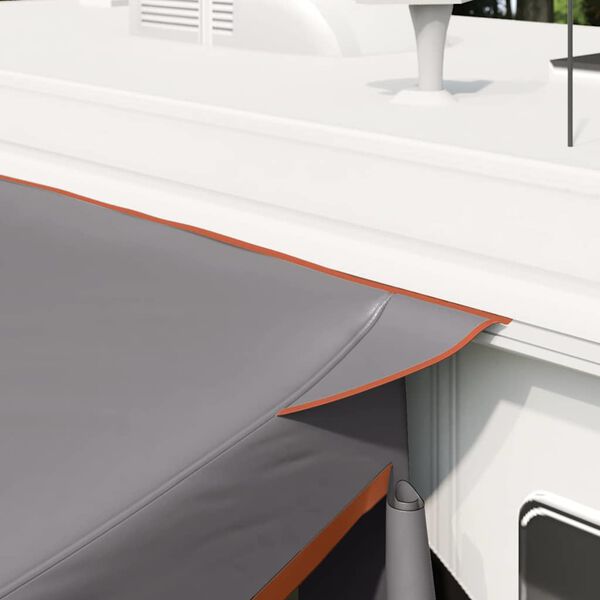 vidaXL Tagaluugitelk katusega Hall ja oranž 285 x 255 x 245 cm taft